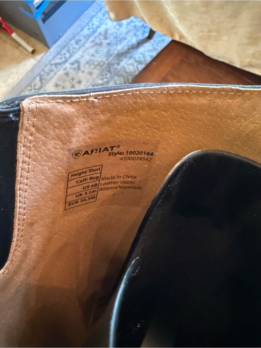 Ariat Black Leather Tall Riding Boots - Picture 4 of 7